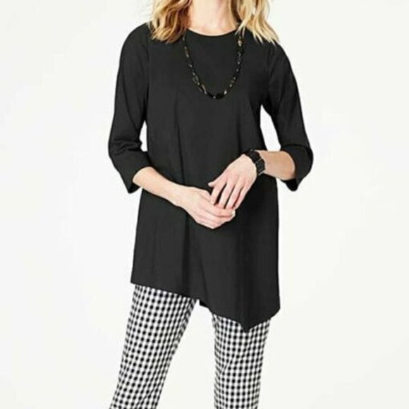 J. Jill Tops - NWT J. Jill Stretch Asymmetric Tunic Top 3/4 Sleeves